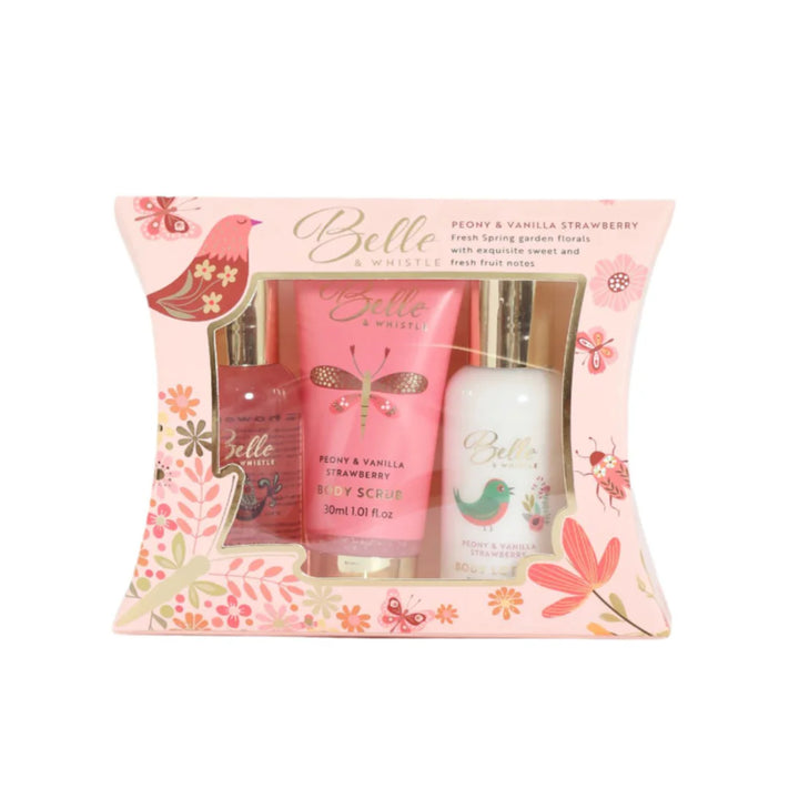 Belle & Whistle Peony and Strawberry Set