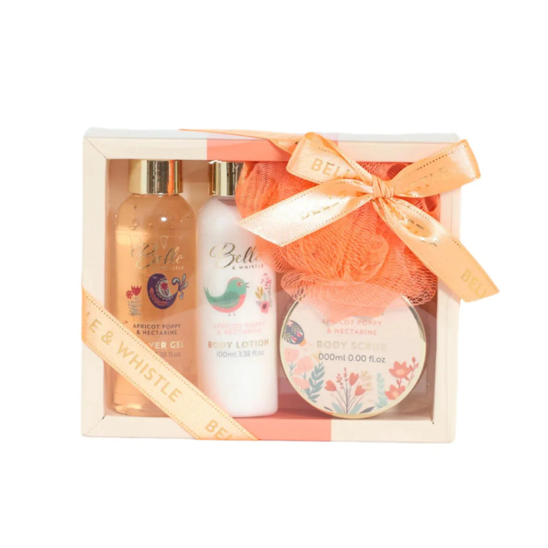 Belle & Whistle Apricot Poppy & nectarine Gift Set