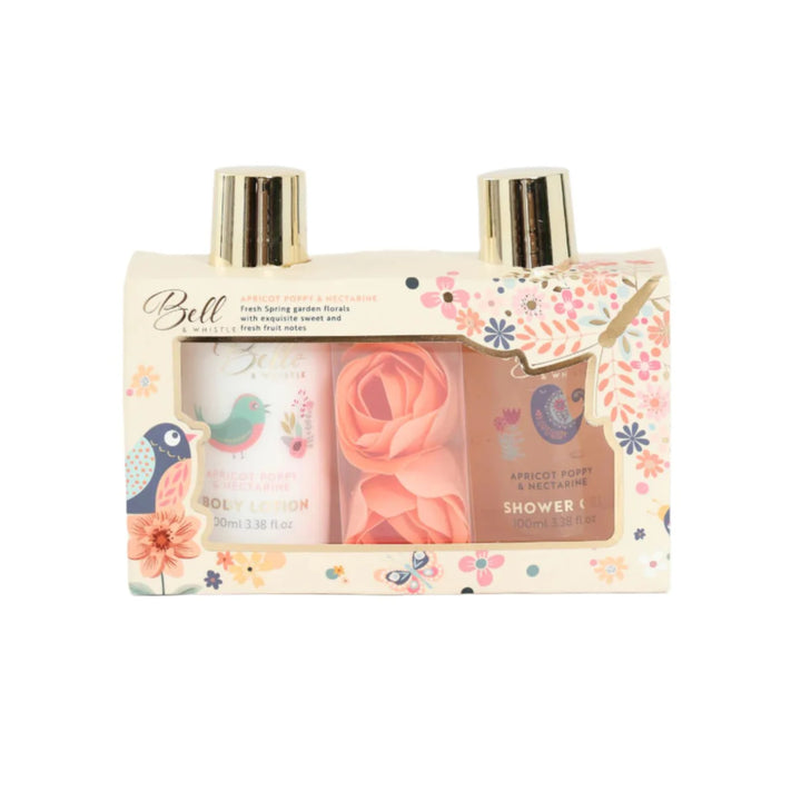 Bell & Whistle apricot poppy & nectarine Gift set