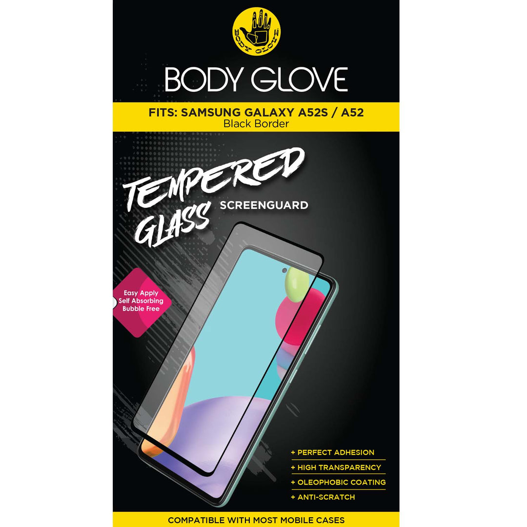 A52S Tempered Screen Guard - Black