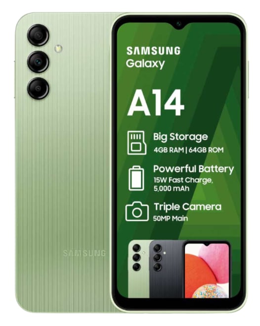 Galaxy A14 Dual Sim Green Cellphone