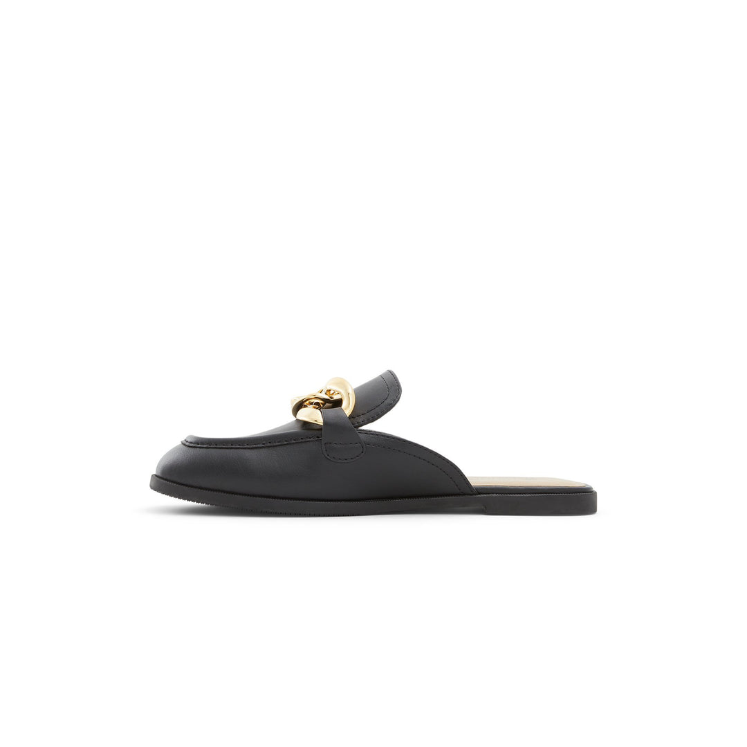 Chloeyy Chain Detail Mule Loafer - Black