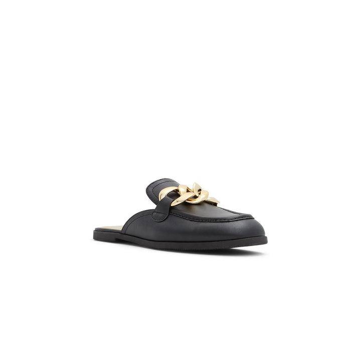 Chloeyy Chain Detail Mule Loafer - Black