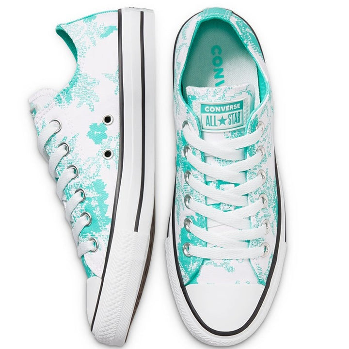 Ladies Chuck Taylor All Star Floral Print Sneaker - Aqua