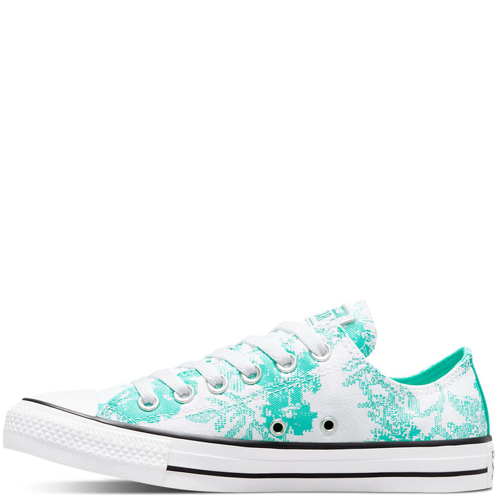 Ladies Chuck Taylor All Star Floral Print Sneaker - Aqua