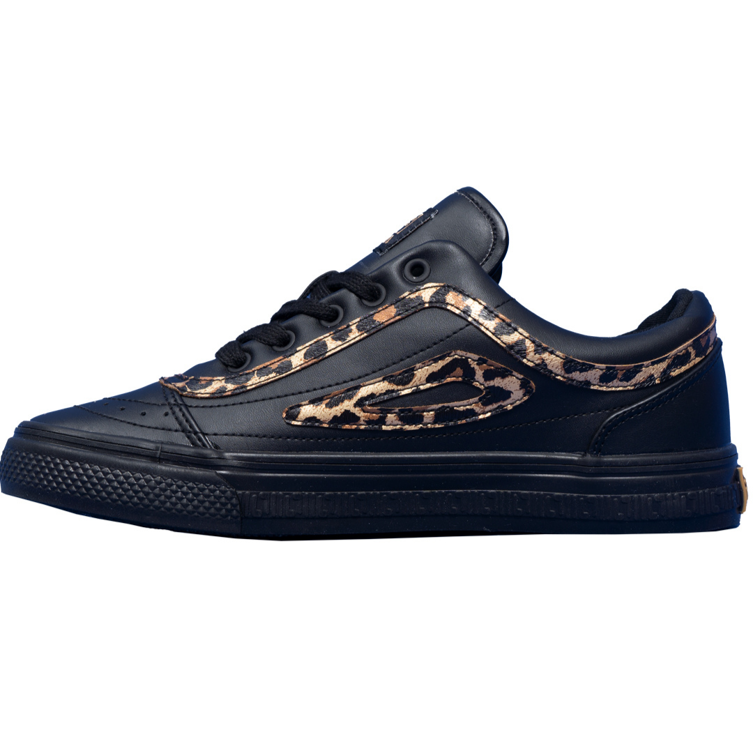 Ladies-Classic Border Leopard Print Sneaker