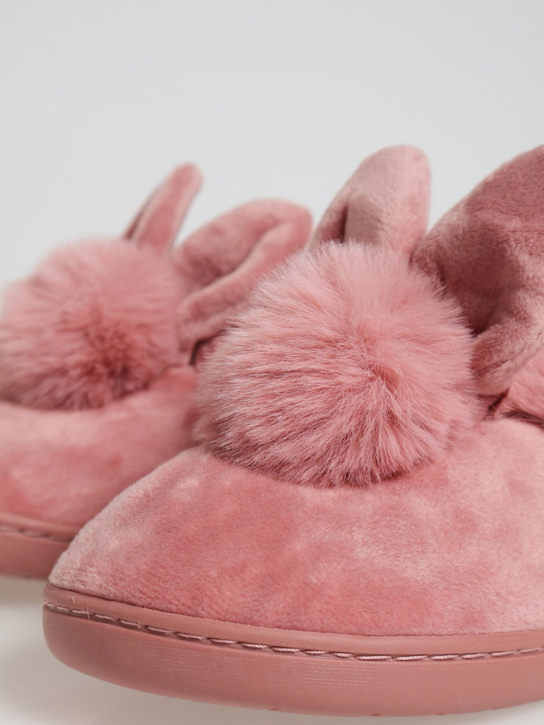 Bunny Fur Slipper - Dusty Pink