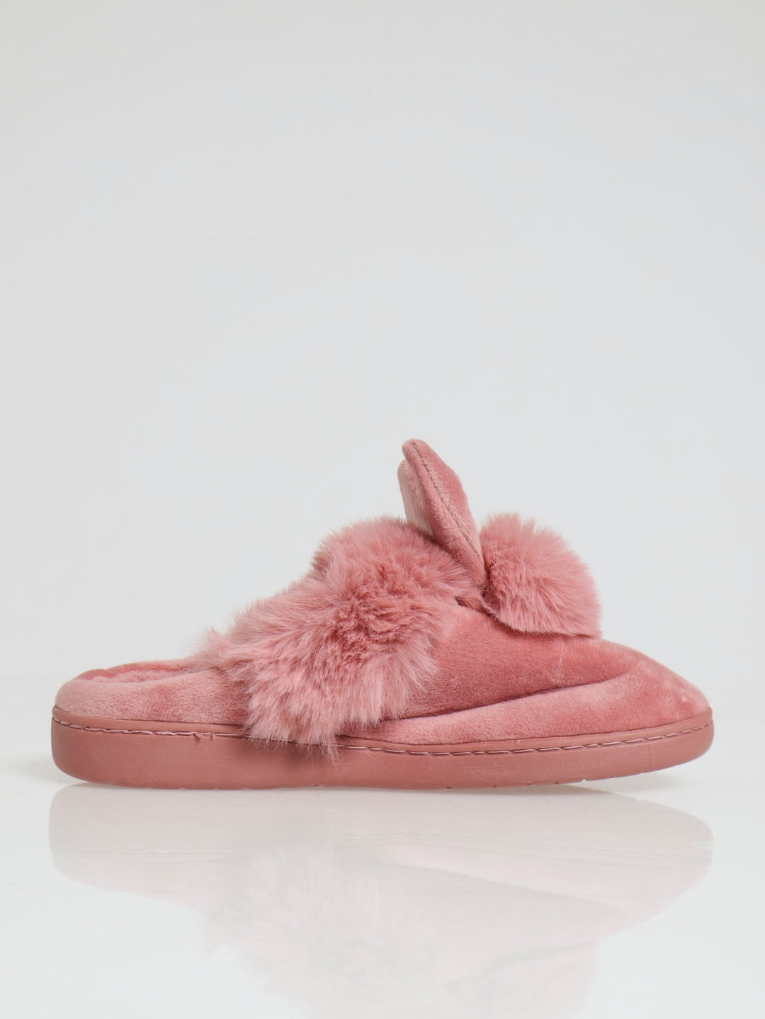 Bunny Fur Slipper - Dusty Pink