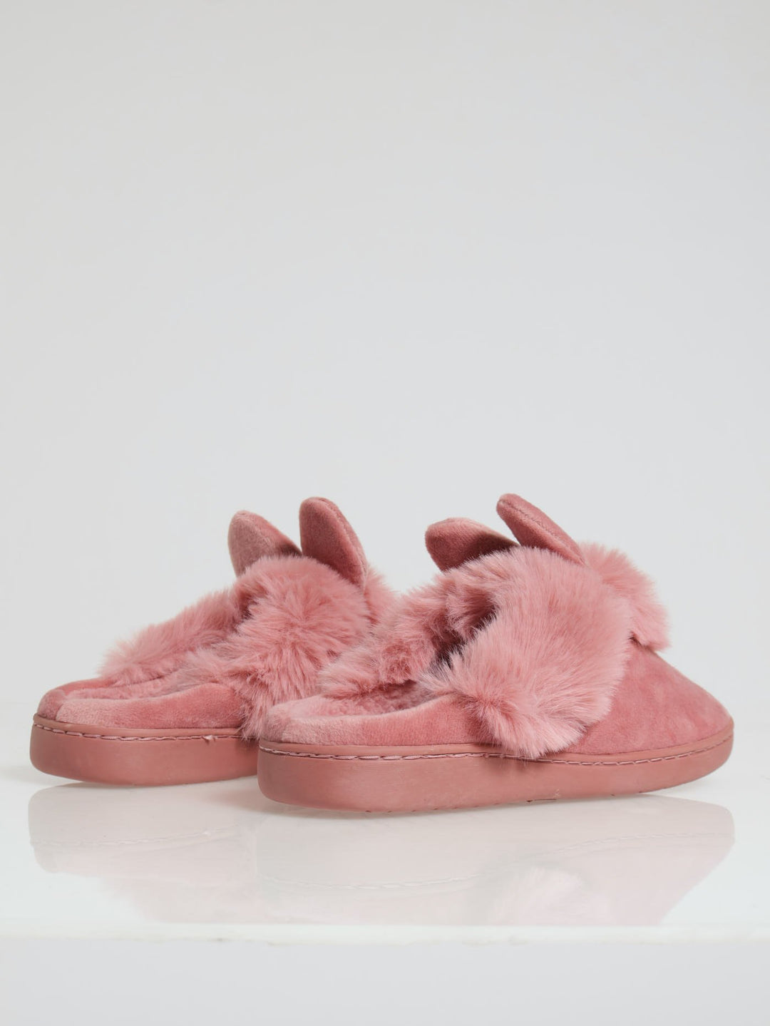 Bunny Fur Slipper - Dusty Pink