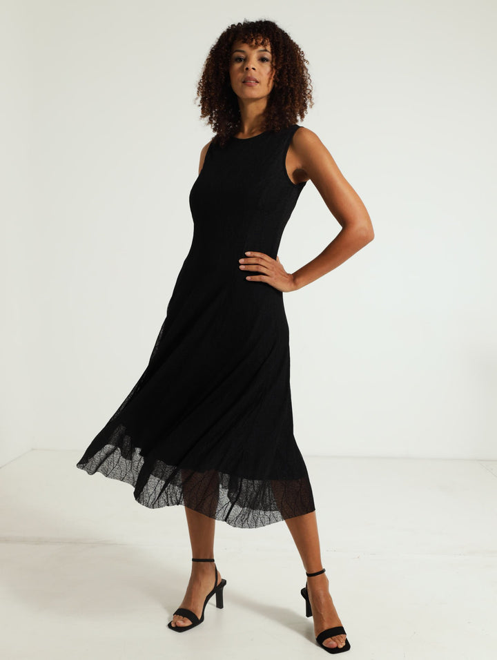 Lace Maxi Dress - Black