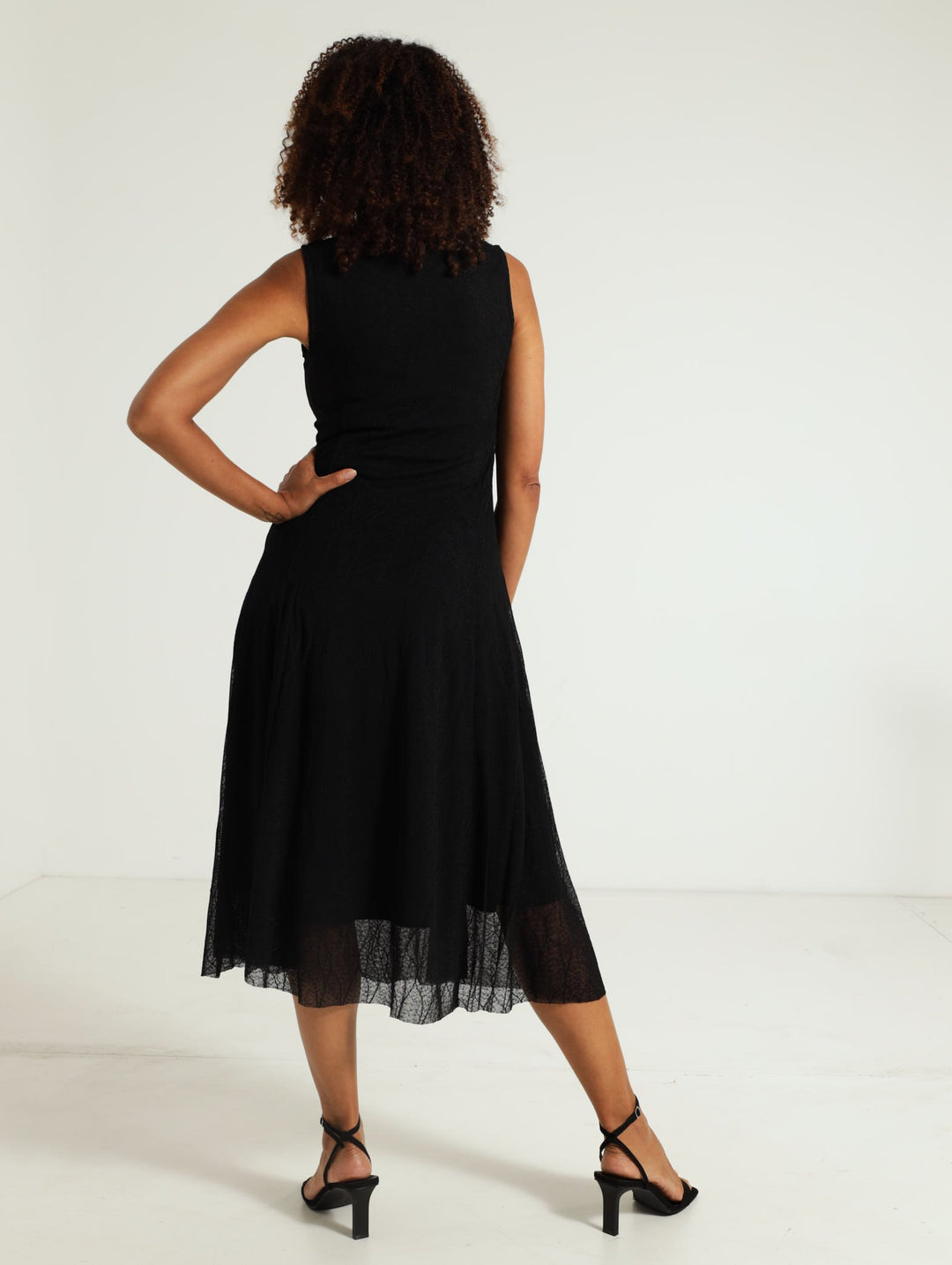 Lace Maxi Dress - Black