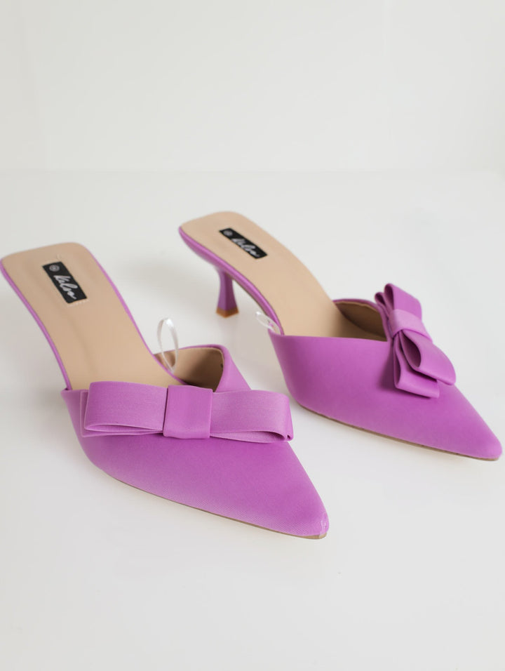 Pointed Push-In With Side Bow - Purple