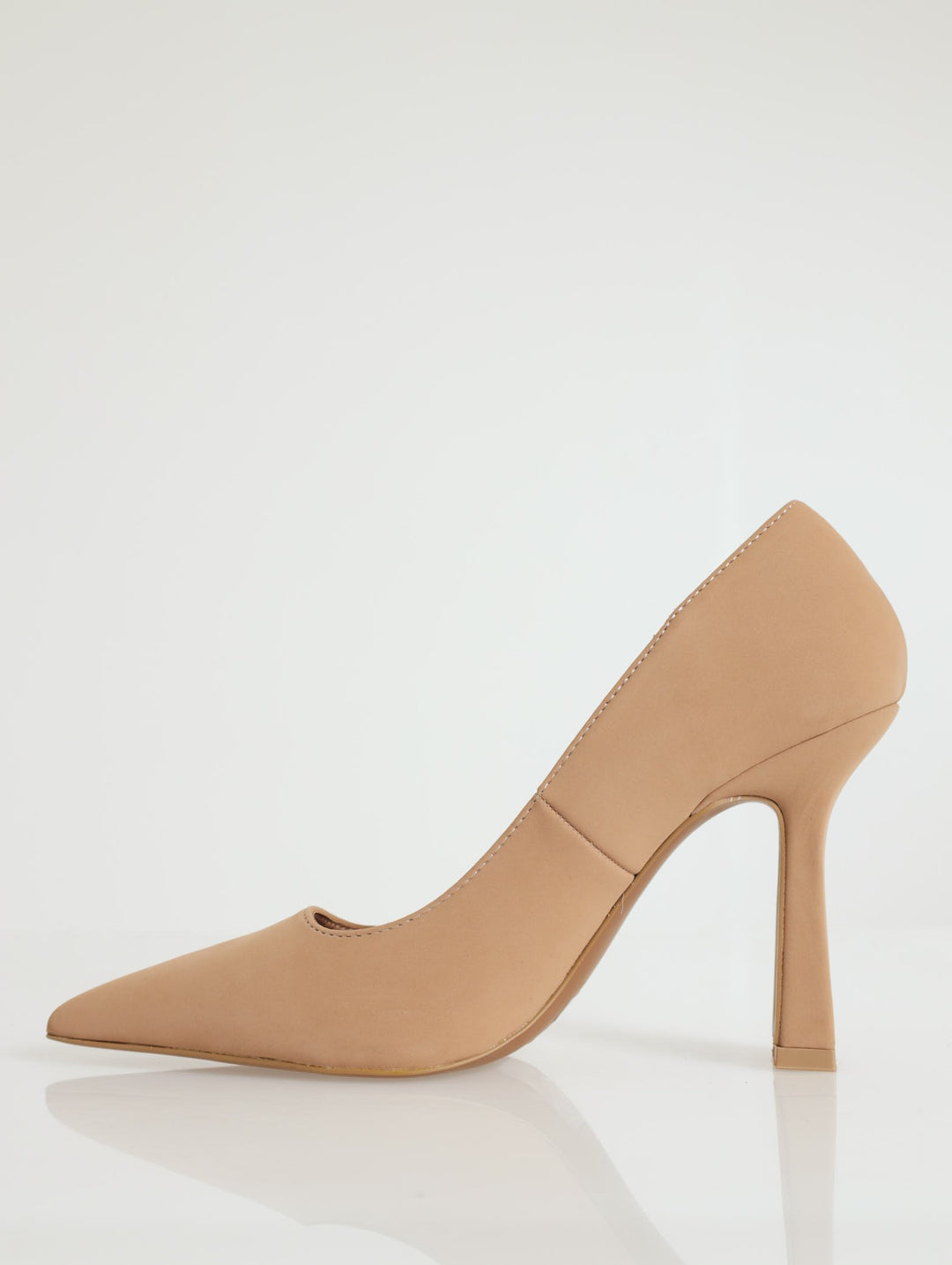 Steady Pointed Toe Stiletto Court Heel - Light Brown