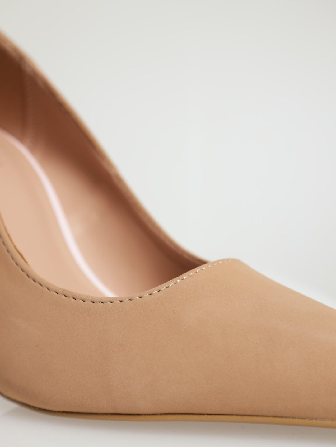 Steady Pointed Toe Stiletto Court Heel - Light Brown