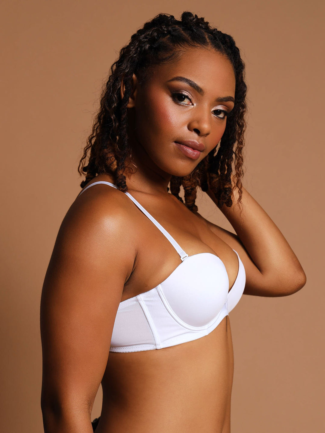 2 Pack Low Plunge Multiway Bra - White/Beige