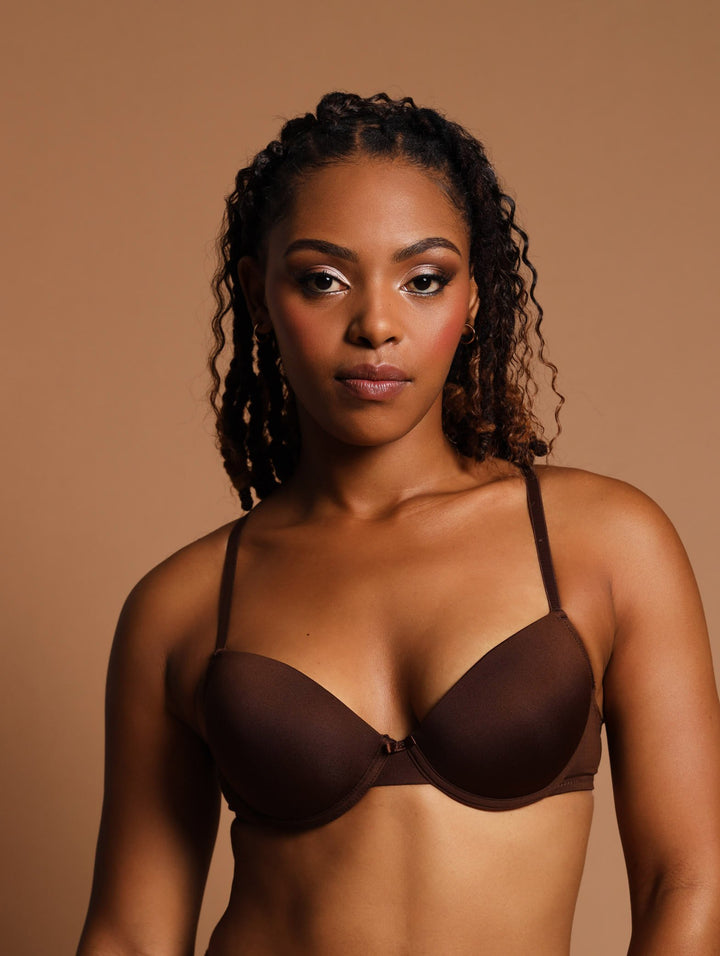 2 Pack T-Shirt Bra - Cocoa/Black