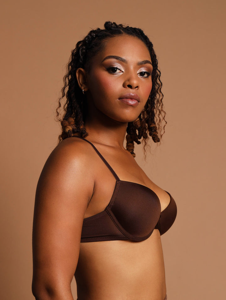 2 Pack T-Shirt Bra - Cocoa/Black