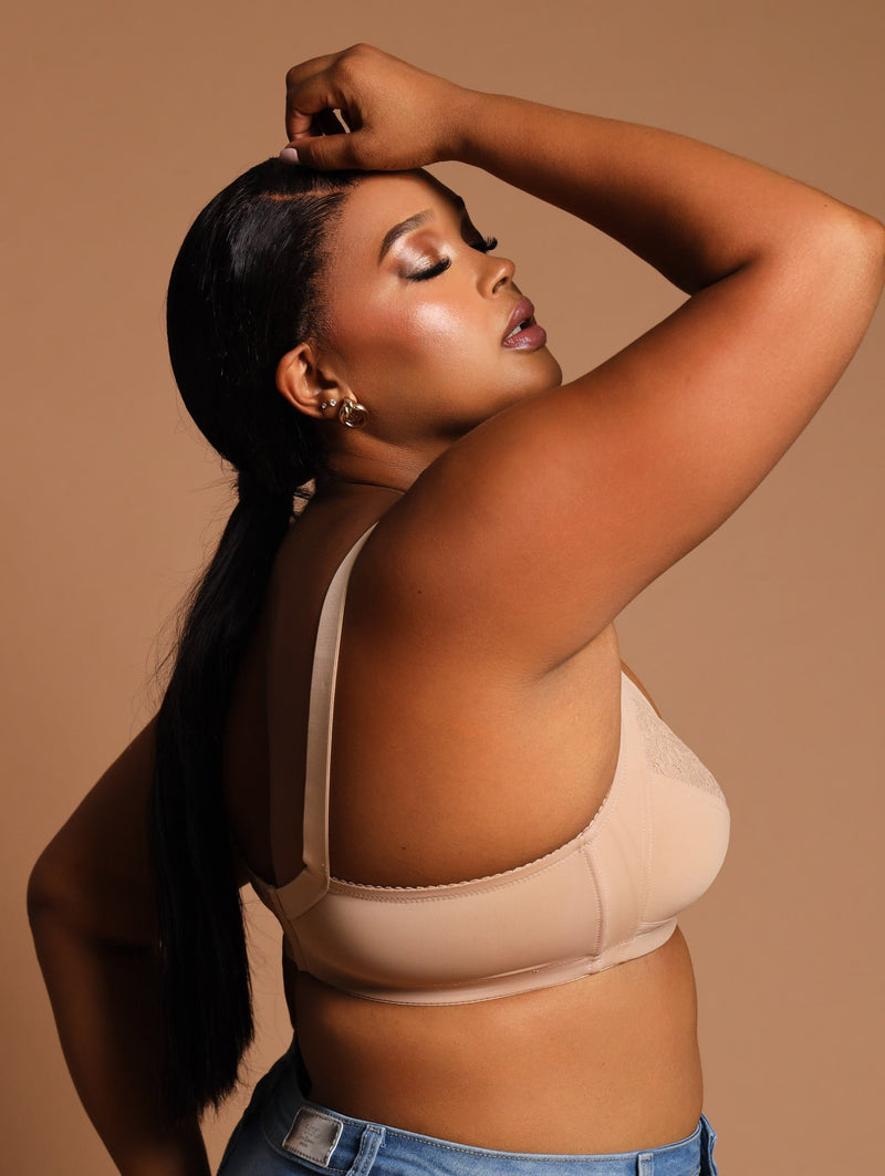 2 Pack M-Frame Total Support Bra - Beige/White