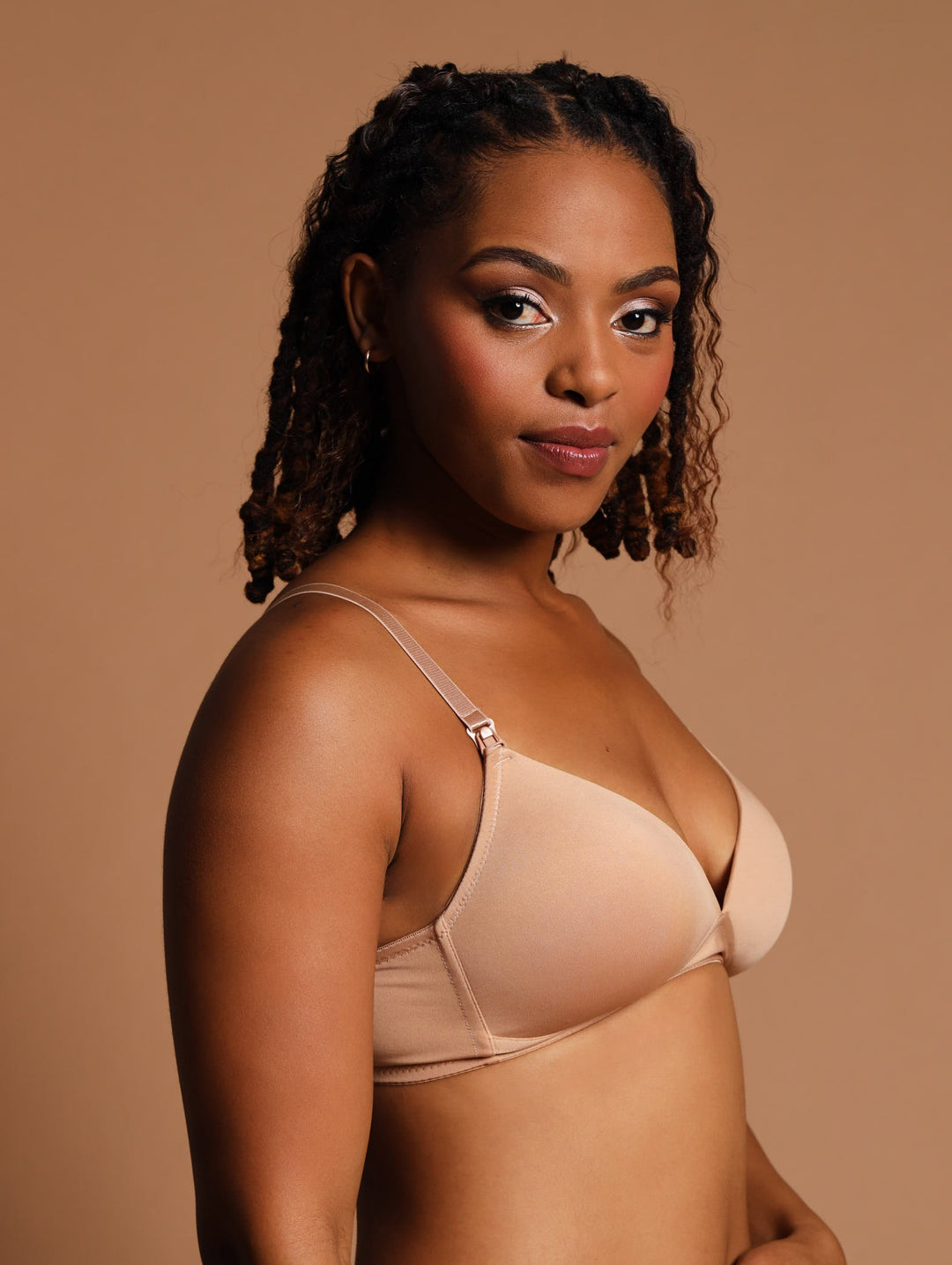 2 Pack Moulded Nursing Bra - Beige/White