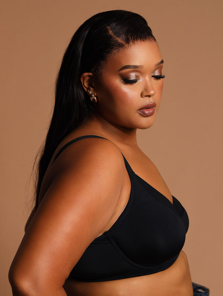 Soft Touch Minimiser Bra - Black