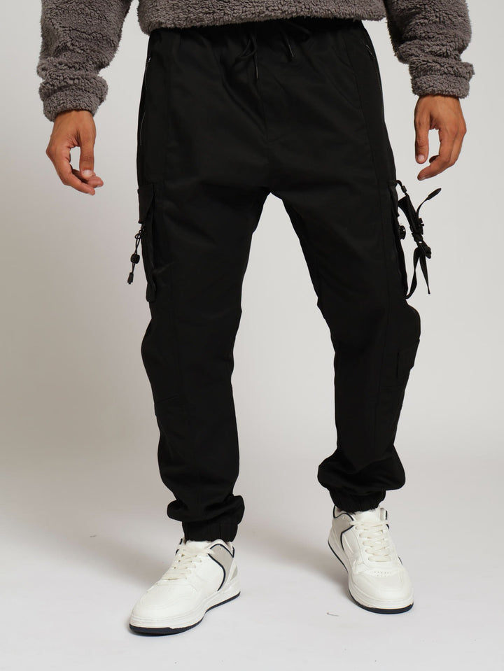 Strap Cargo Jogger - Black
