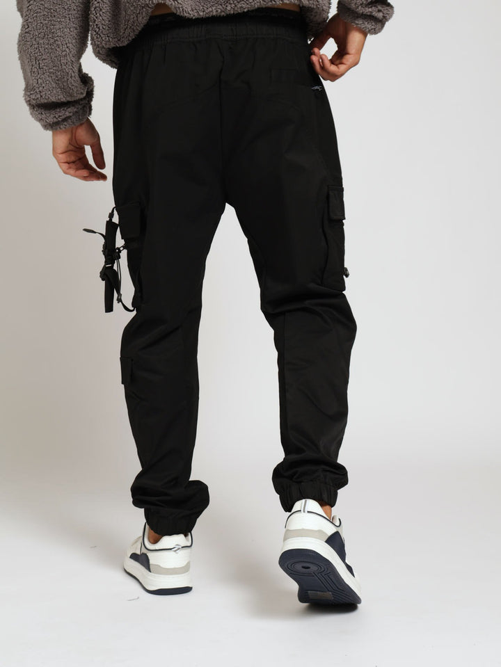 Strap Cargo Jogger - Black