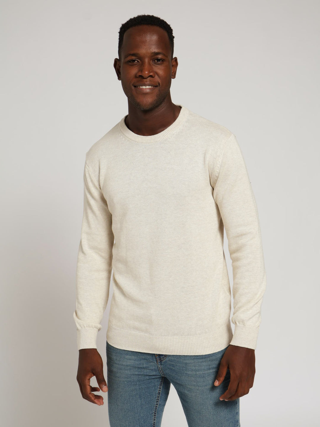 Cotton Crew Top - Stone