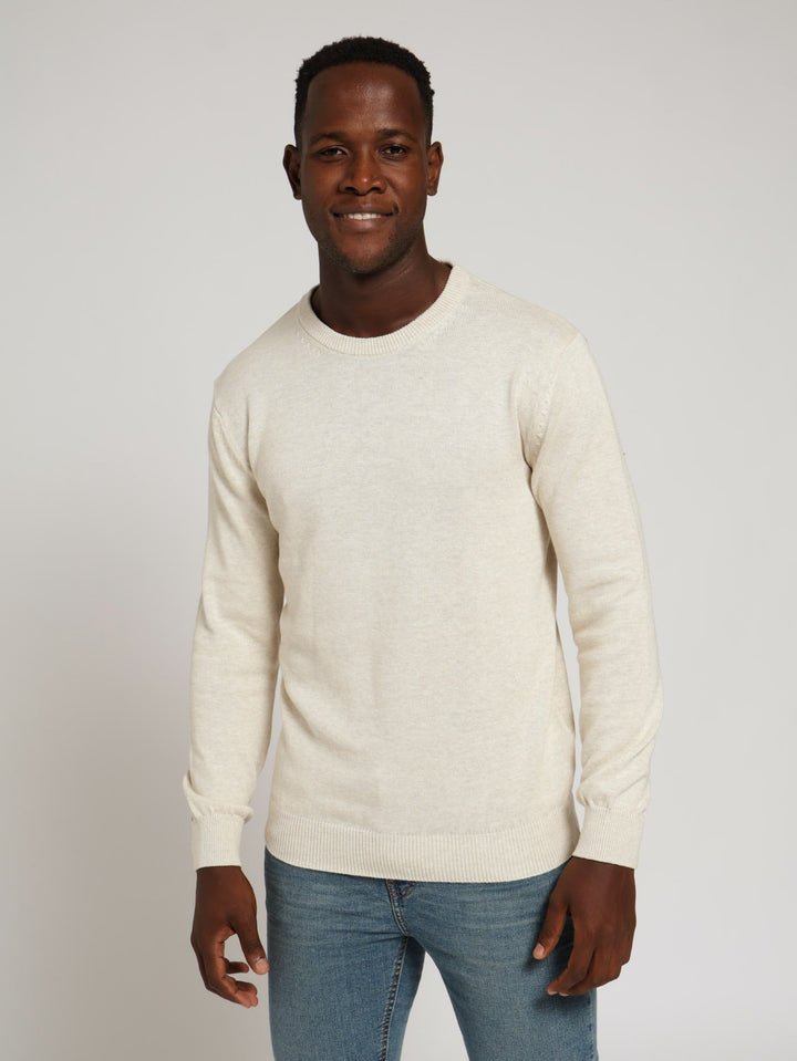 Cotton Crew Top - Stone