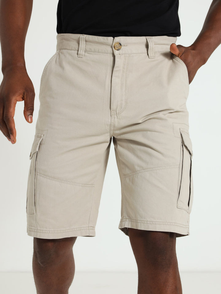 Basic Cargo Shorts - Stone