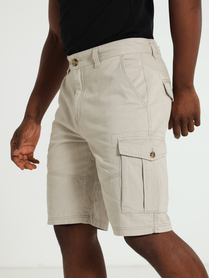 Basic Cargo Shorts - Stone