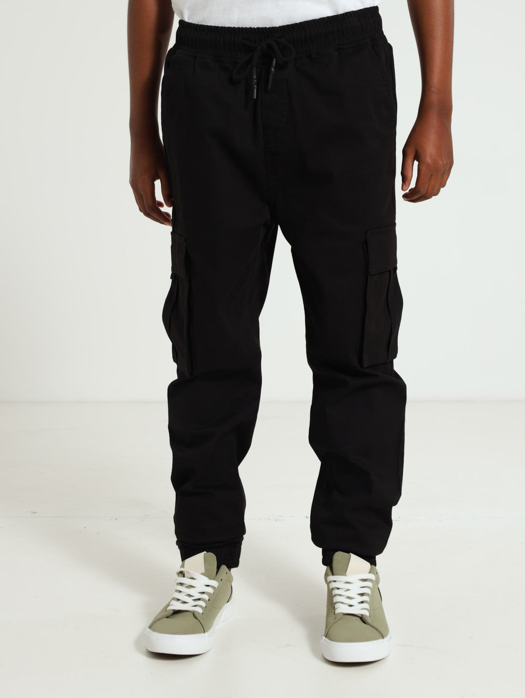Boys Cargo Pants - Black