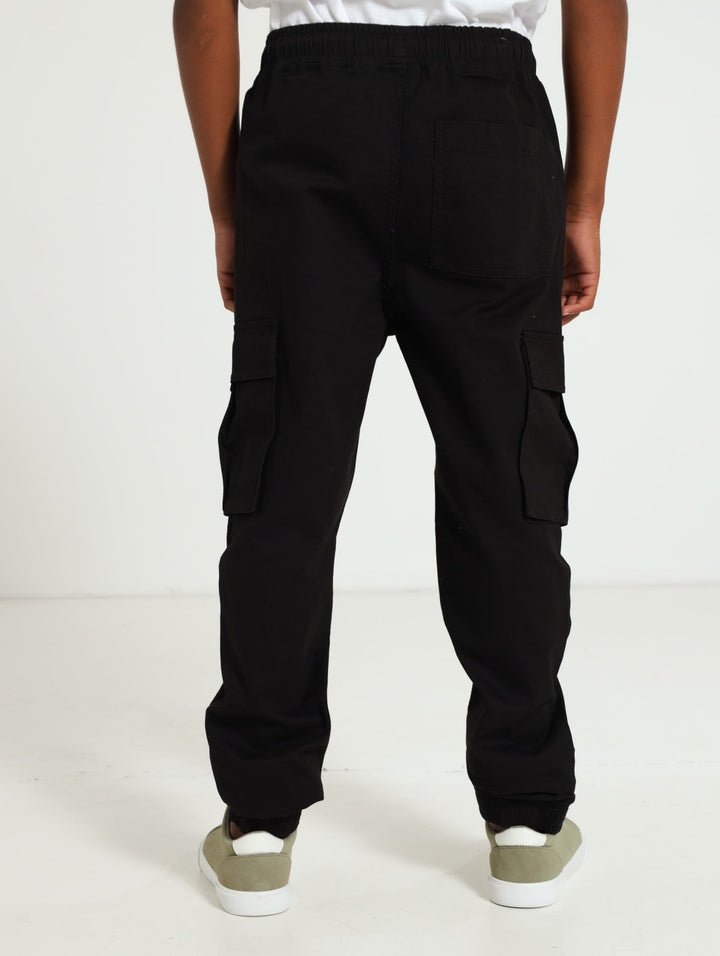 Boys Cargo Pants - Black