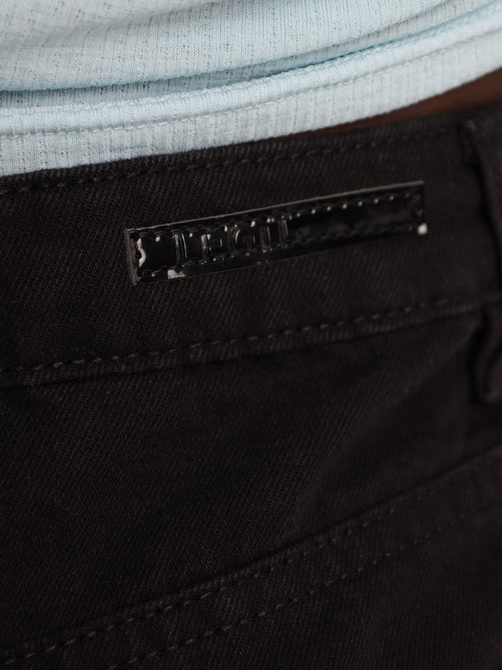 Ladies 5 Pocket Denim Skirt - Black