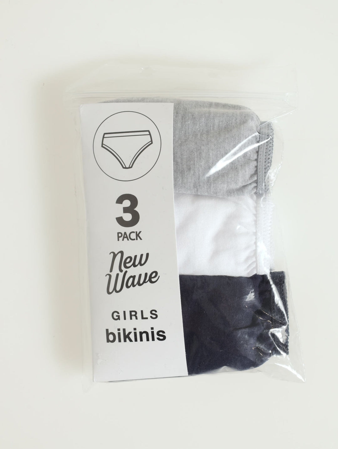 Girls 3 Pack Plain Panties