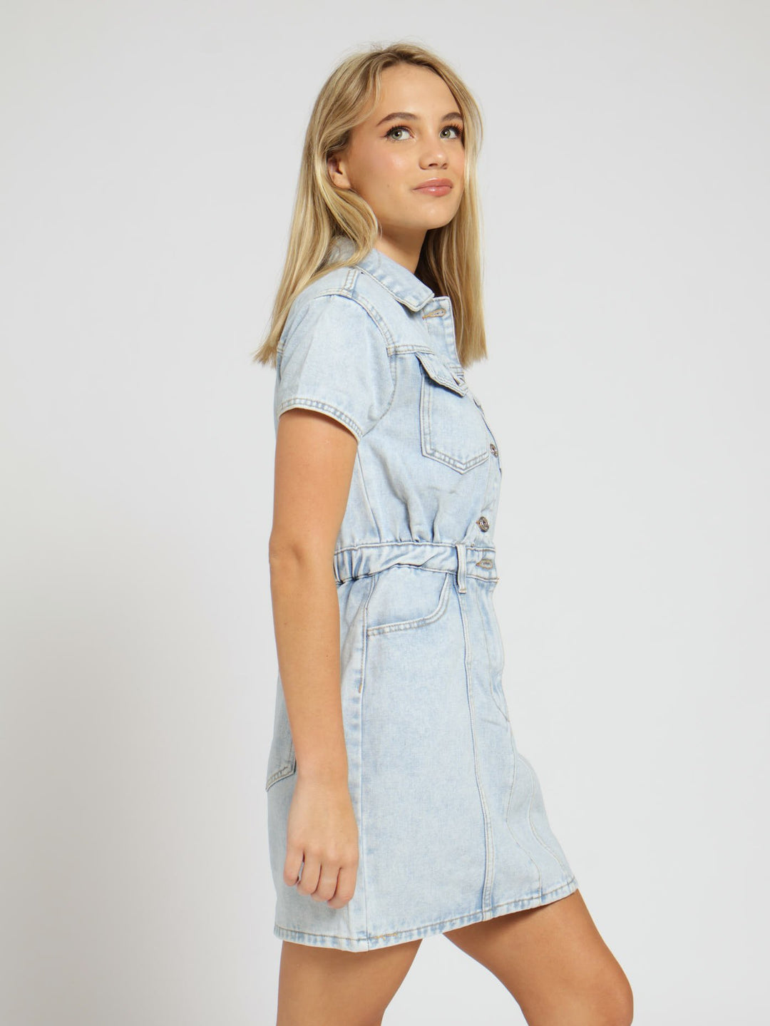 Denim Dress - Salty Light Wash