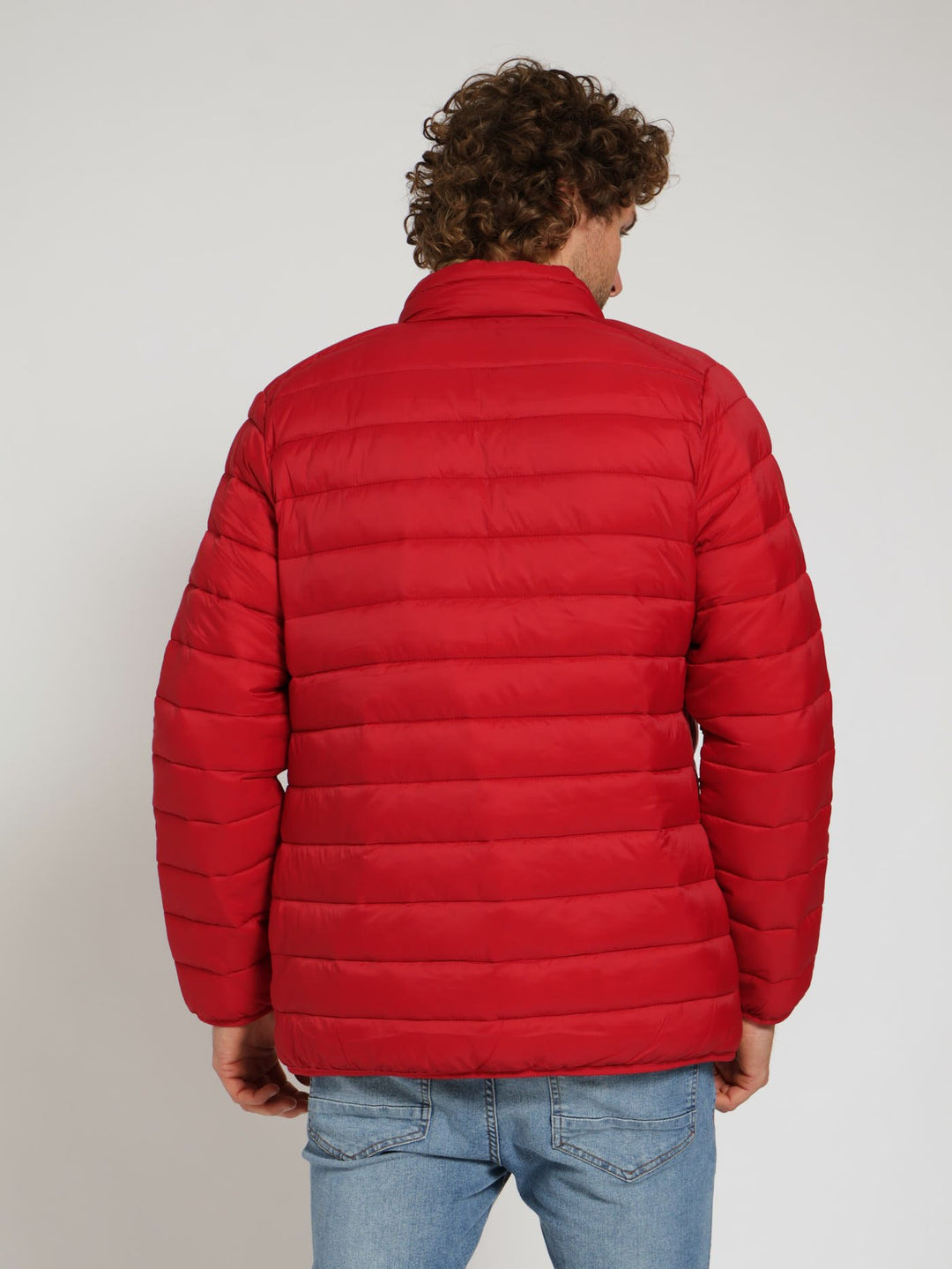 Basic Puffer Jacket - Deep Red