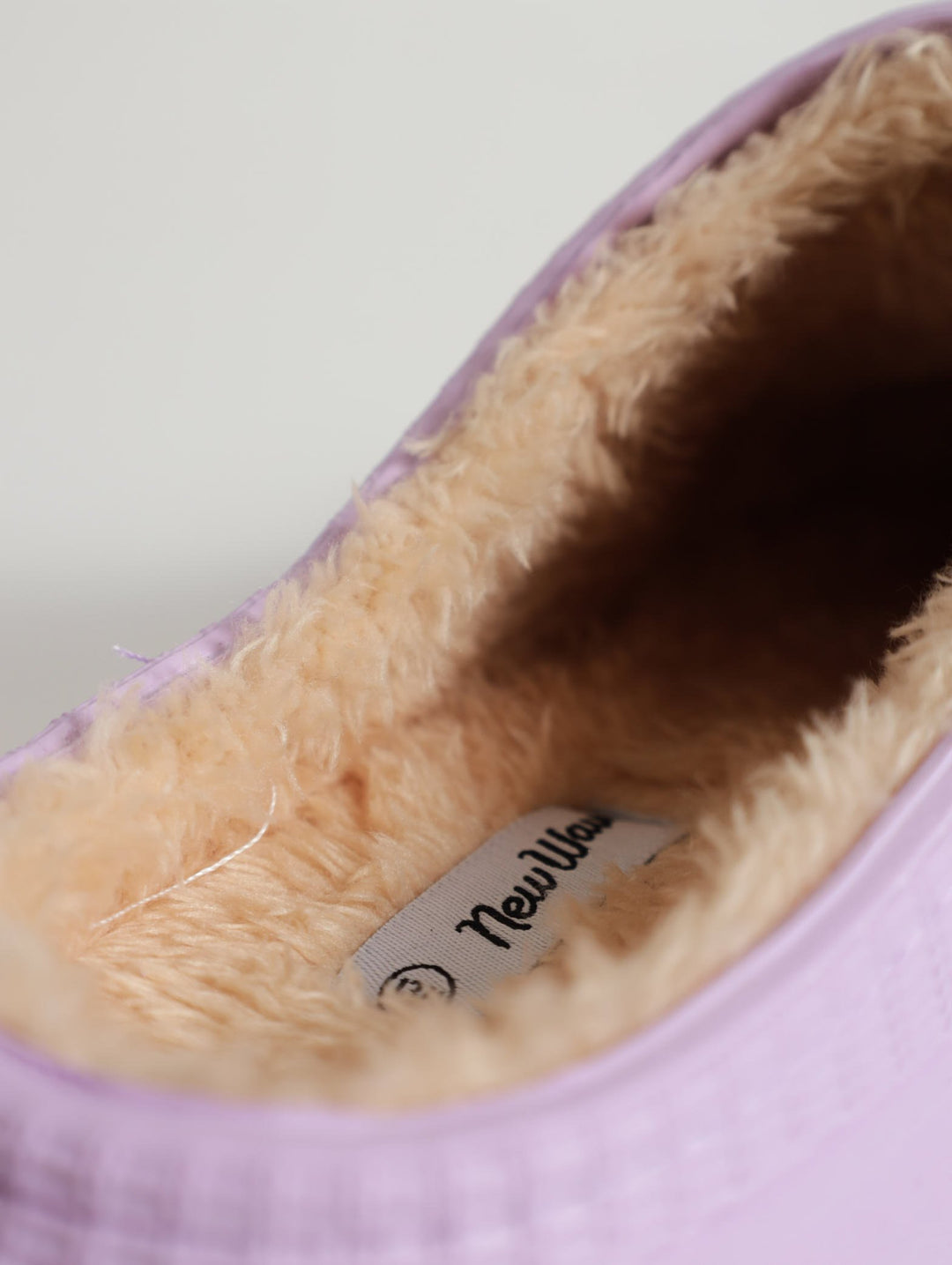 Fur Closed Toe Slip On Shoe - Lilac