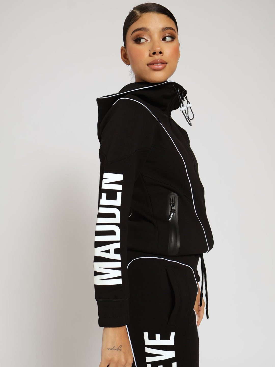 Samantha Scuba Hooded Sweater - Black