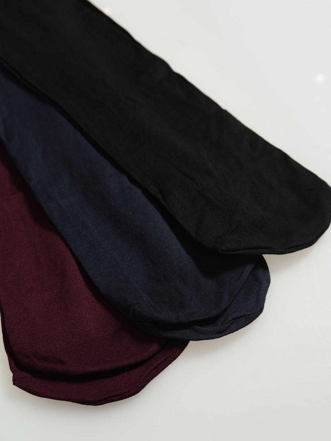 3 Pack Opaque Stockings - Navy/Burgundy/Black