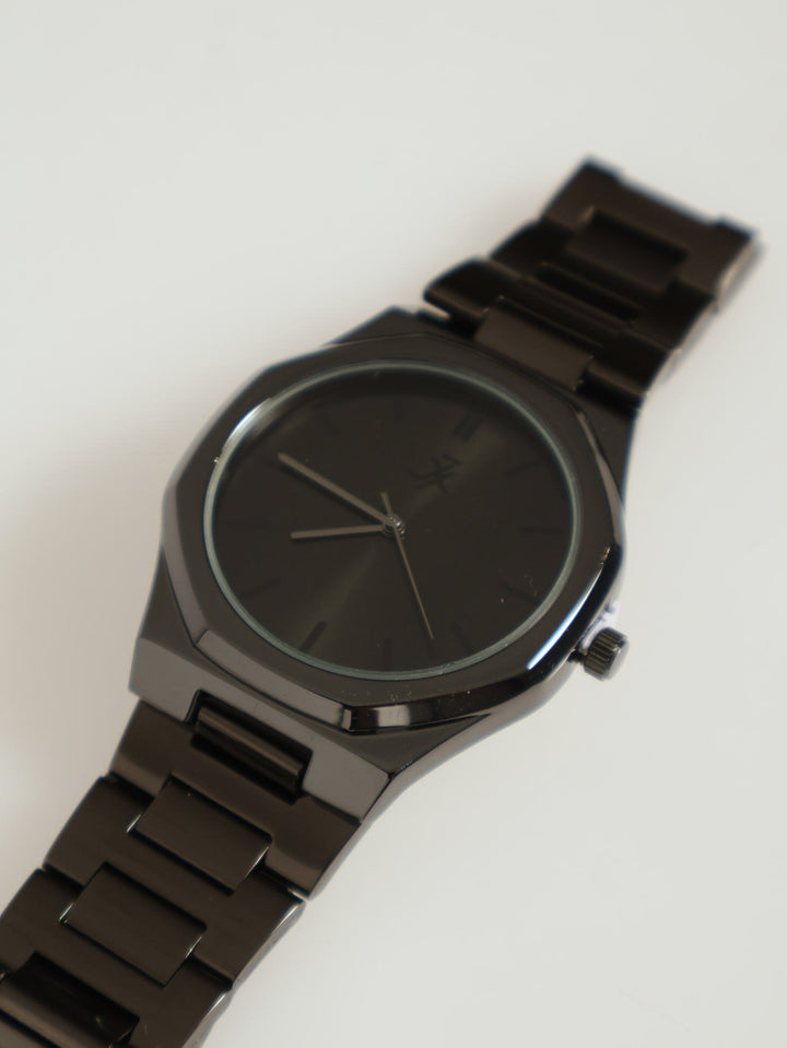 Metal Link Watch - Black