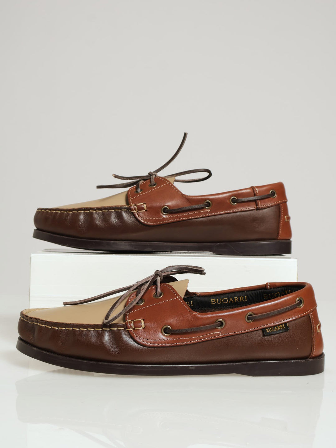 Fashion 3 Tone Boat Shoe - Chocolate