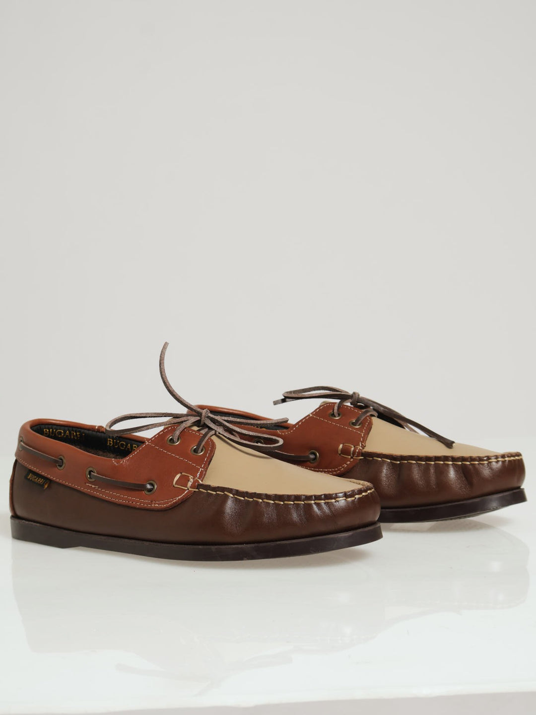 Fashion 3 Tone Boat Shoe - Chocolate