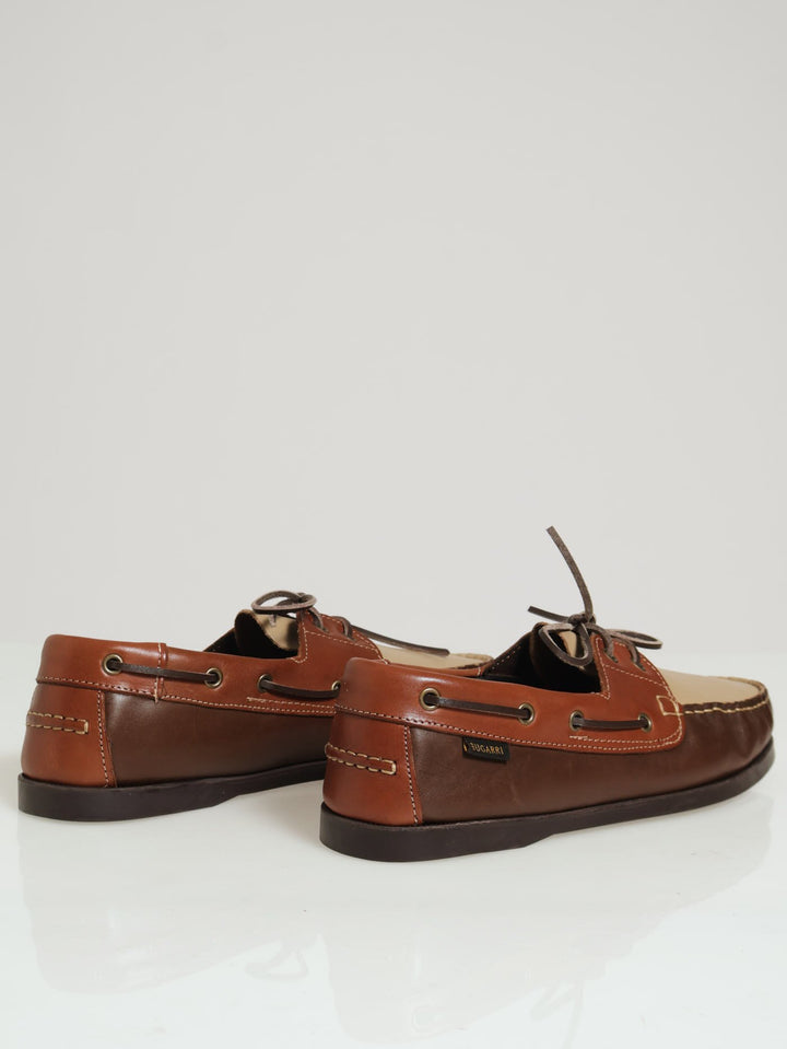 Fashion 3 Tone Boat Shoe - Chocolate