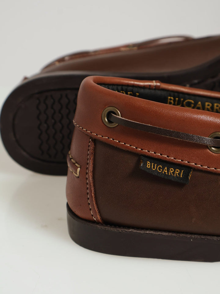 Fashion 3 Tone Boat Shoe - Chocolate
