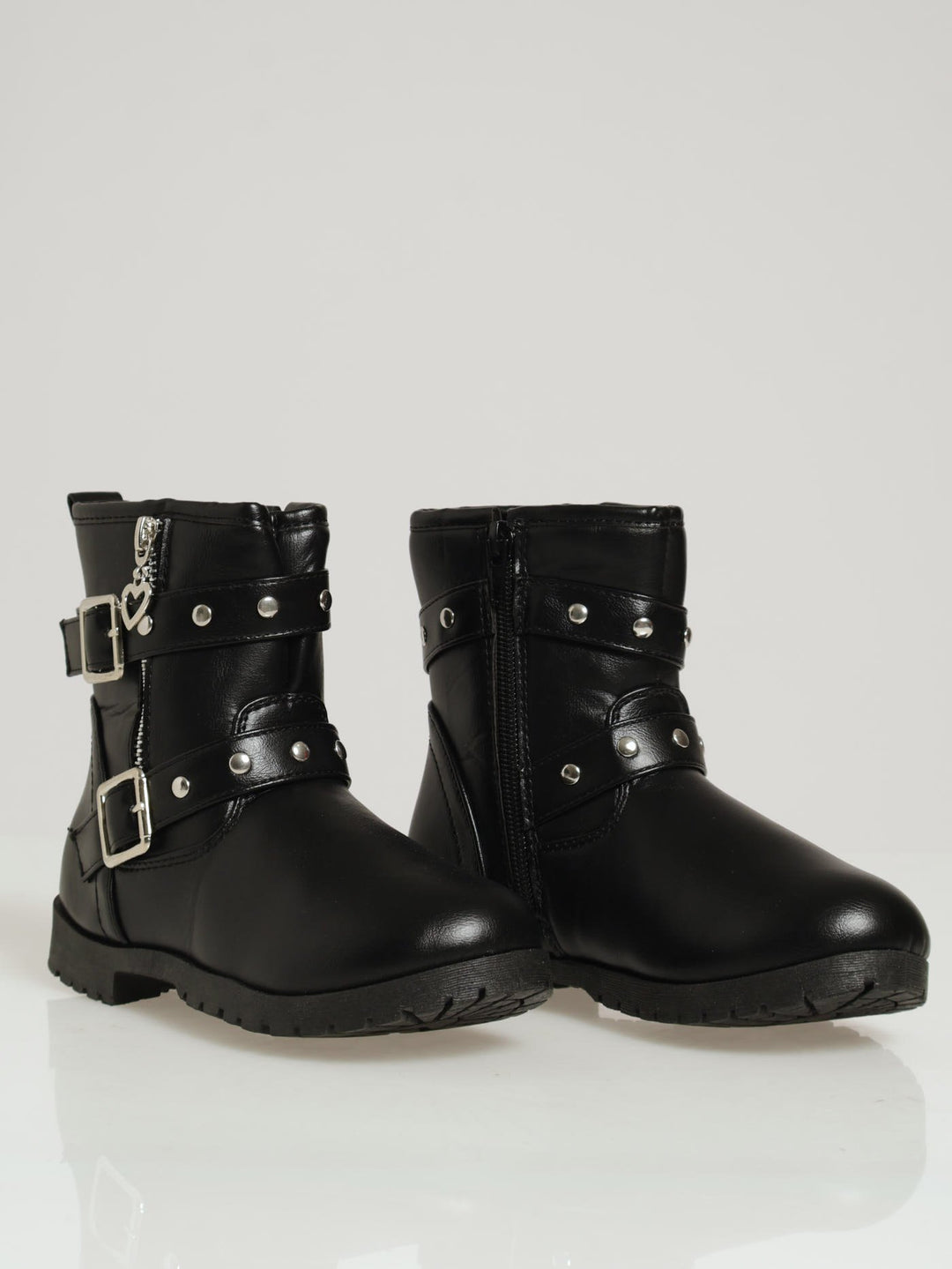 Girls Biker Boots - Black