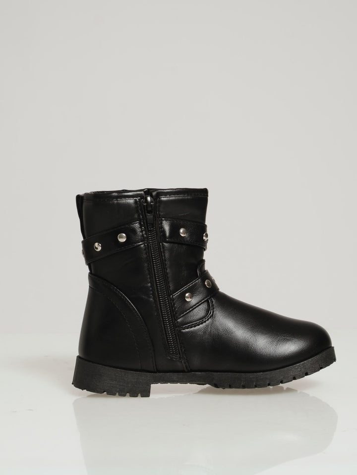 Girls Biker Boots - Black