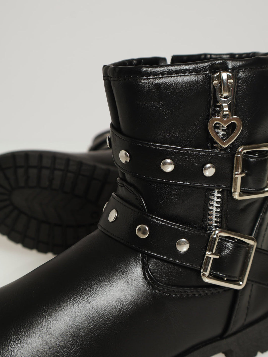 Girls Biker Boots - Black