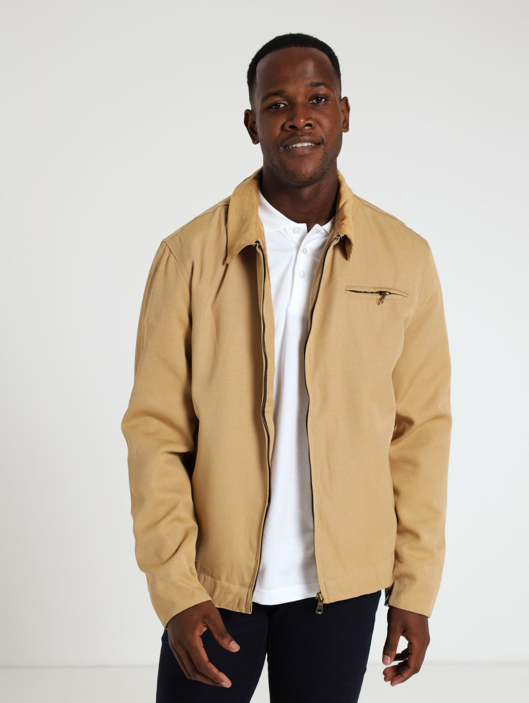 Canvas Harrington Jacket - Stone