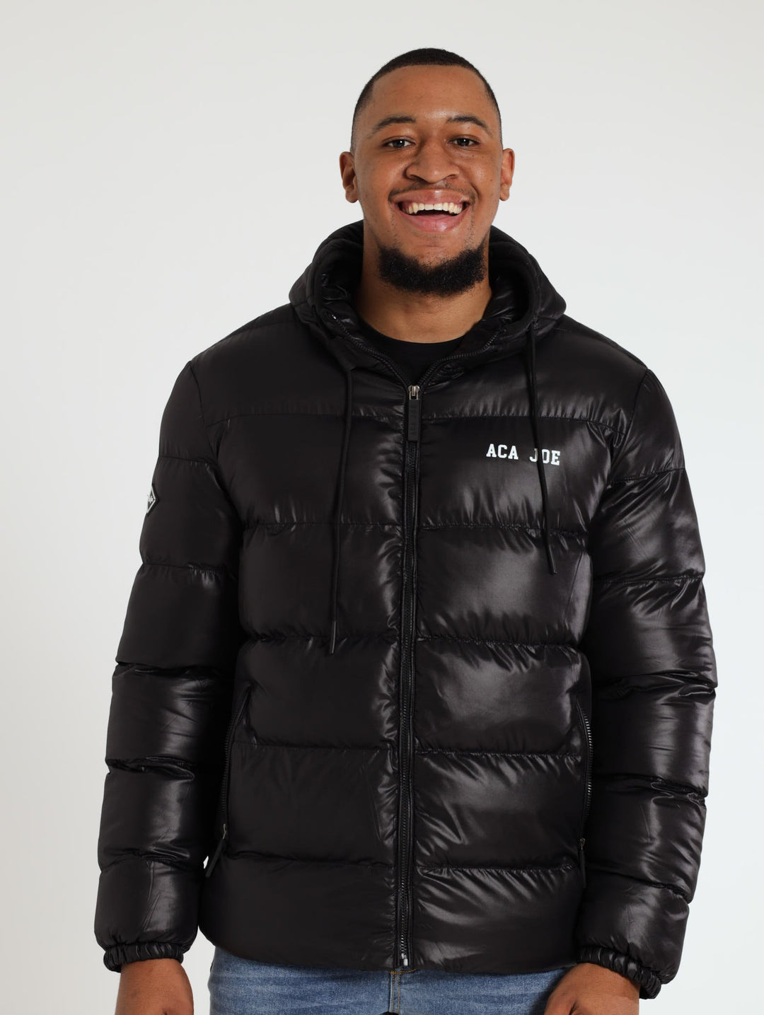 Hooded Puffer Jacket - Black