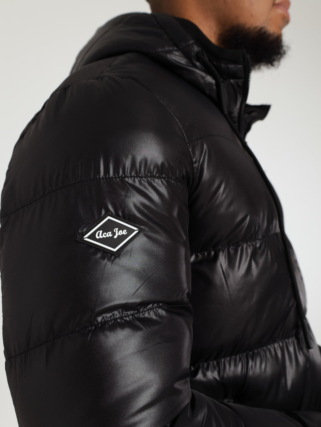 Hooded Puffer Jacket - Black